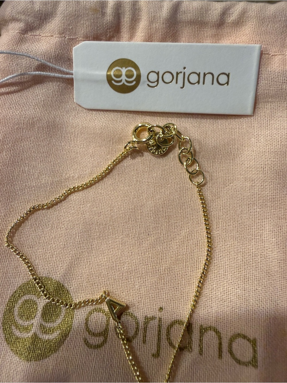 Gorjana Gold Initial A Pendant Bracelet